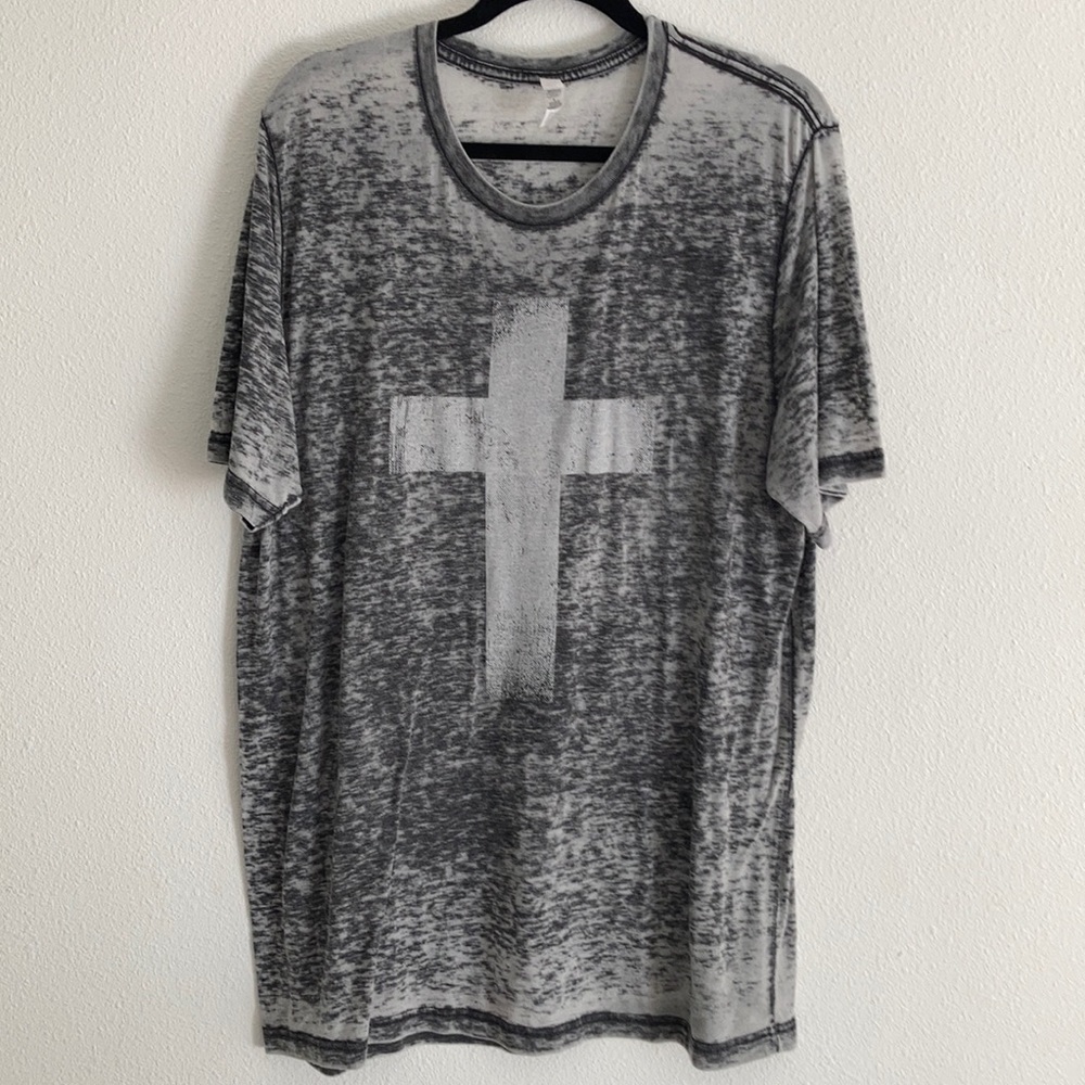 ❗️Acid Gray Cross Top❗️